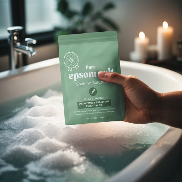 Pure Epsom Salt Soaking Solution - Relax & Unwind - 3lbs - Picture 7 of 8